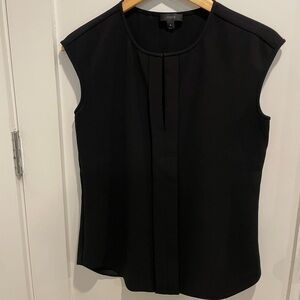 J. Crew Elegant Black Cap Sleeve Blouse 4